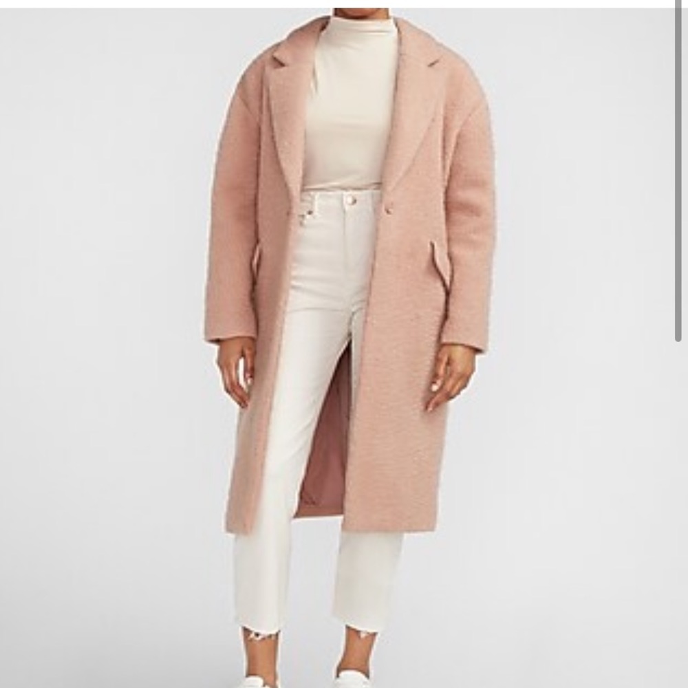 Express wool blend car coat